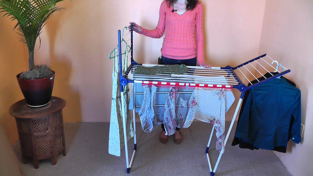 Leifheit Pegasus 150 Drying Rack - YouTube