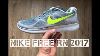 Nike Free RN 2017 'cool grey/Volt- wolf grey' | UNBOXING & ON FEET | fitness shoes | 2017 | HD