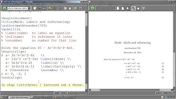 LaTeX Tutorial 12 how to label and reference equations