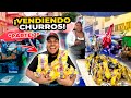 Vendiendo churros en el centro de san salvador estrenamos el carretn