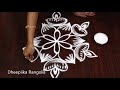 Diwali festival special deepam rangoli design with 5x3 dots * deepavali muggulu * easy rangoli