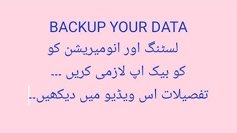 how to backup Census listing and enumeration. Census ka data kesy backup krna hy
