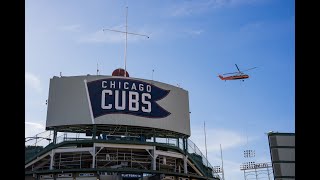 ⚾ Lighting Up History: Midwest Helicopter Installs New LED Lights at Wrigley Field! 💡🚁