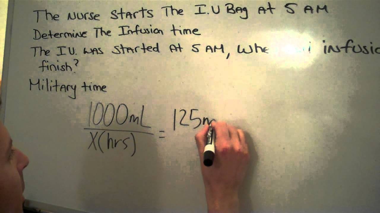 Medical Math For Nurses Broward College 1000 ml IV BAG - YouTube