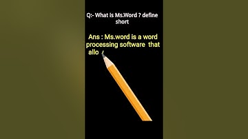 what is ms.word? short definition of Ms word /define msword