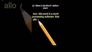 what is ms.word? short definition of Ms word /define msword