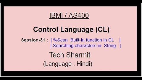 %Scan Built-in function in cl program | CL programming | CL program for Beginners |