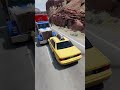 Taxi vs Semi Truck Crash Simulation - BeamNG.drive #shorts