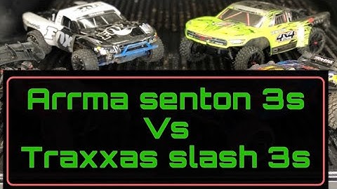Arrma Senton vs Traxxas slash. Bash at the Mx track.