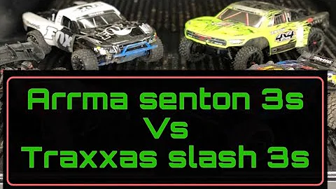 Arrma Senton vs Traxxas slash. Bash at the Mx track.
