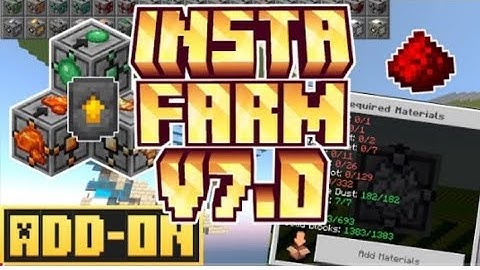Instant farm mod for Minecraft pe 1.21 [ make any farm in one click ] new update