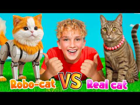 Echte Katze gegen Roboterkatze!!!