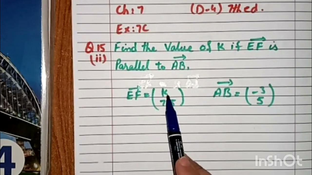 Topic:Vectors | Ch#7 Ex.7C Q#15 | D4 7th ed. | O Level Mathematics ...