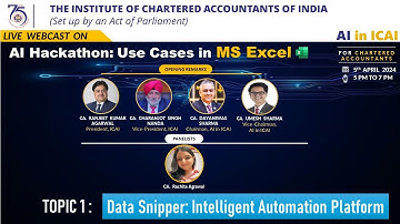 Hackathon 1: Series 1-Use Case 1 | Data Snipper-Intelligent Automation Platform | CA Rachita Agrawal