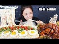 SUB) 땡초듬뿍 고르곤크림파스타X4 불족발 먹방 Mukbang eating show