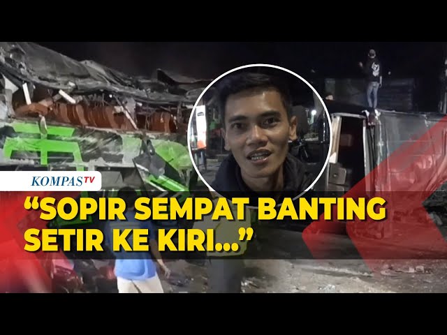 Saksi Mata Cerita Detik-Detik Kecelakaan Bus Siswa SMK Depok di Ciater class=