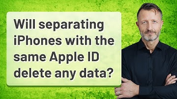 Will separating iPhones with the same Apple ID delete any data?