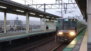 JR西日本 223系6000番台 R201編成+R05編成 湖西線 B普通 京都行 車窓からの琵琶湖 223系2500番台+223系6000番台 R編成 湖西線 B普通 近江今津行 安曇川駅 唐崎駅