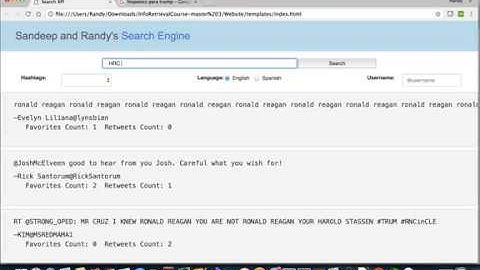 CS 5604 Information Retrieval Course Project by Sandeep Kumar Bijinemula and Randy Soper