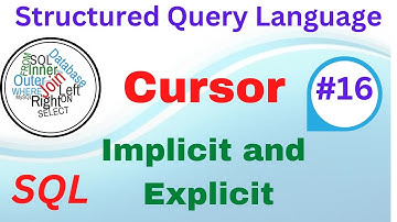 Create cursor | Types | Implicit and Explicit cursor | PL/SQL | Oracle | Tutorial - 16 | Tamil