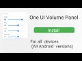 How to get one ui volume panel one ui 12345 