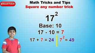 Learn to Square any number I Vedic Math I Math Tricks and Tips