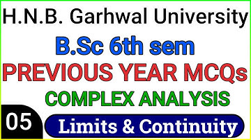 Limits & Continuity | Previous Year Questions | Complex Analysis