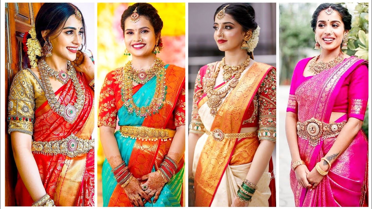 Latest Beautiful Pattu Saree Blouse Design | Traditional Saree Look ...