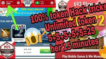 Hack Mpl Pro and Get First Rank and win unlimited cash and tokens. Hacking with sharmaji