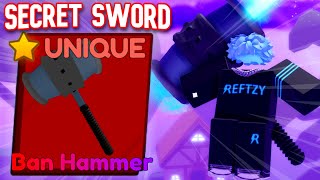 I Unlocked NEW BAN HAMMER Sword.. (Roblox Blade Ball)