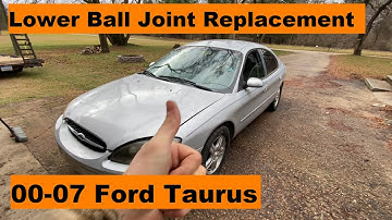 Hoe vervang je de onderste kogelgewricht van een Ford Taurus 2000-2007? 00 01 02 03 04 05 06 07