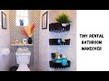 TINY RENTAL BATHROOM/TOILET SIMPLE MAKEOVER