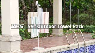 Outdoor Towel Rack That Stands Up to Weather | KES OTR200-2