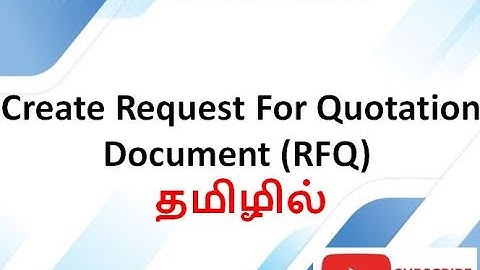 Create Request For Quotation (RFQ) in SAP S/4 HANA