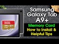 Samsung Galaxy Tab A9 How to Install a Memory Card and Helpful Tips