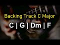 Rock Pop Backing Track C Major | C G Dm F | 80 BPM | Guitar Backing Track