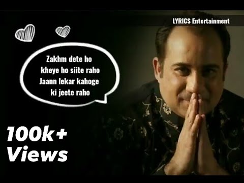 Zakhm dete ho   LYRICS  Lal ishq lyrics full song  Rahat Fateh ali khan  Trending song   Newsong