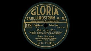 "Weit ist der Weg zurück ins Heimatland" (Buder) Franz Baumann 1931 chords