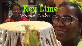 Key Lime Pound Cake With Key Lime Cream Cheese Glaze | #PoundCakeQueen👑