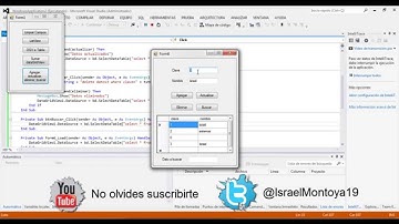 Insertar, modificar, eliminar y buscar datos en VB.net