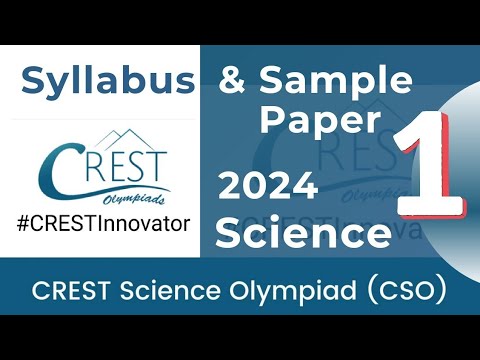 CSO Crest Science Olympiad Sample Paper Grade 1 2024-25 - YouTube