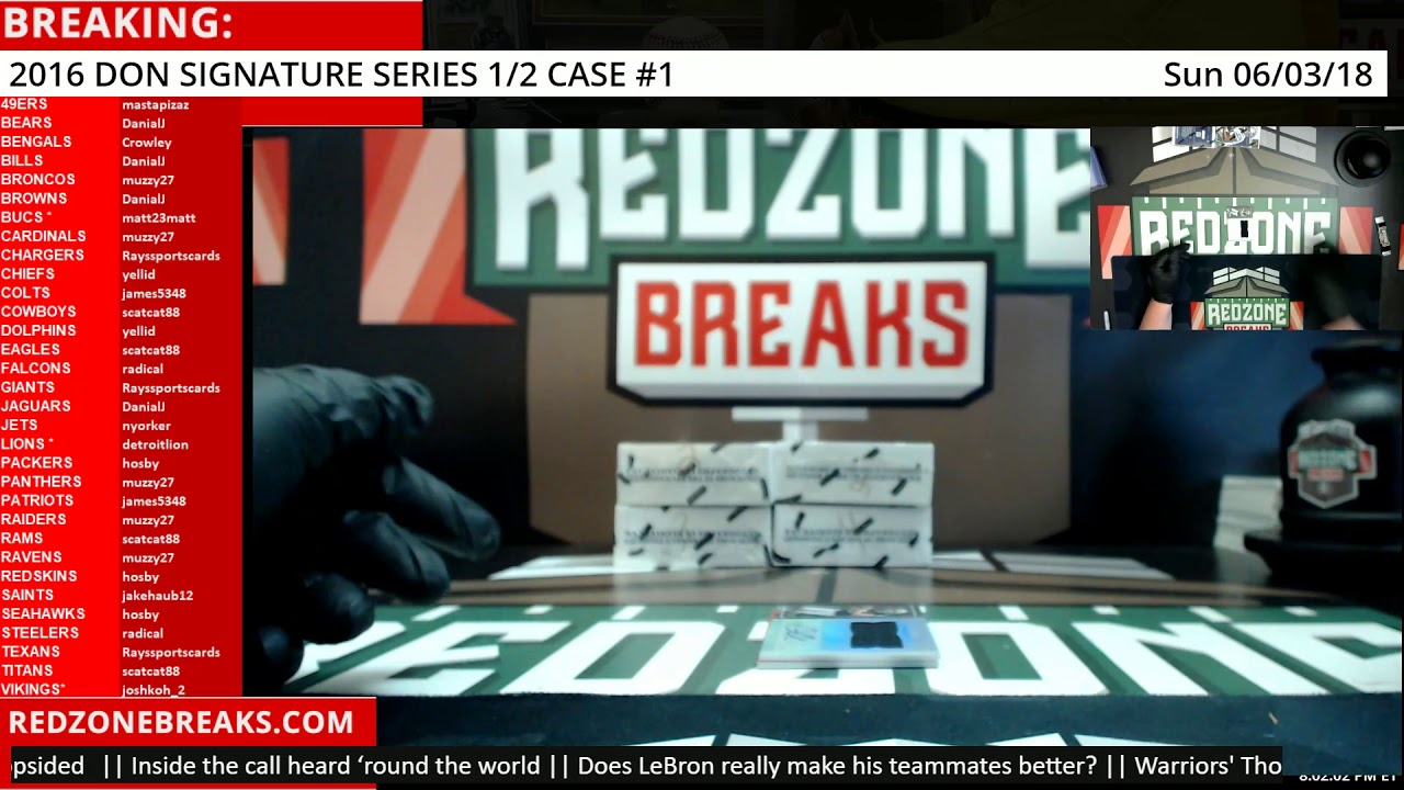 06/03/18 2016 Donruss Signature Series 1/2 #1