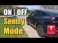 How to Turn On or OFF Sentry Mode on Tesla Vehicle - Easy Tutorial