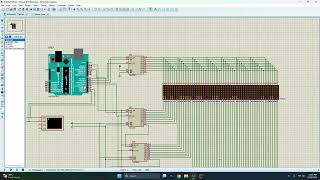 8x8 LCD Matrix with Arduino in proteus. Code link in Description.