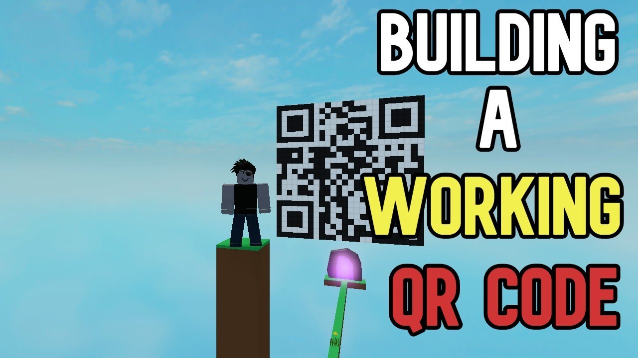 Building A Working Qr Code In Roblox Skyblock Youtube - roblox qr code