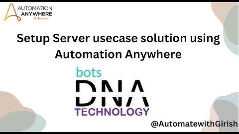 Automation Anywhere Project-Setup Server |Setup Server Usecase Solution| #a360 #BotsDNA #RPAProject