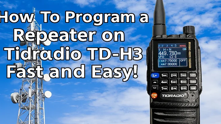 How To Program a Repeater on Tidradio TD-H3 Fast and Easy!