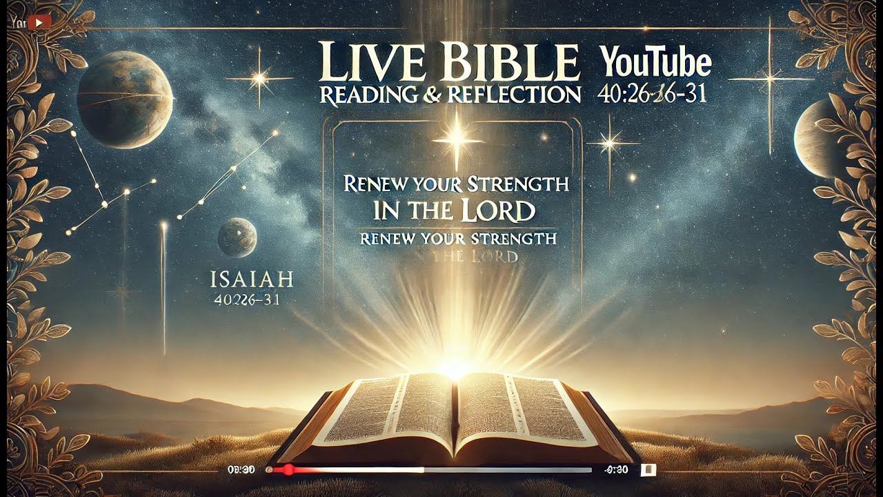 Youtube Scripture Reading Live Bible Reading & Reflection | Isaiah 40:26-31 | Renew Your Strength ...