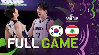 Group Phase | Korea v Lebanon | Full Basketball Game | FIBA Asia Cup 2025