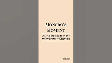 💥 Monero Just Spiked 51% — But It’s Not What You Think…